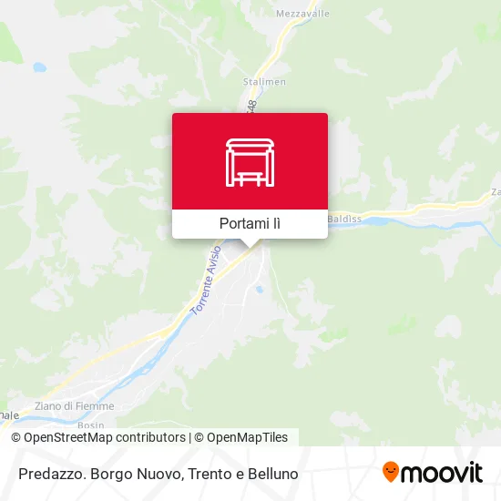 Mappa Predazzo. Borgo Nuovo