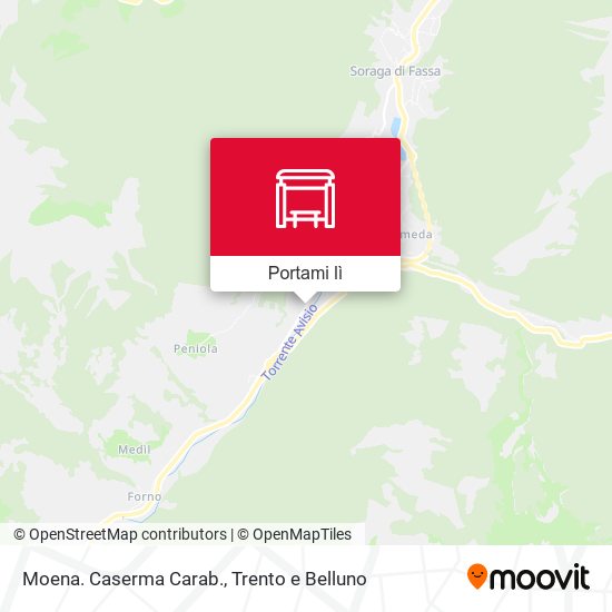 Mappa Moena. Caserma Carab.