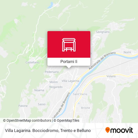 Mappa Villa Lagarina. Bocciodromo