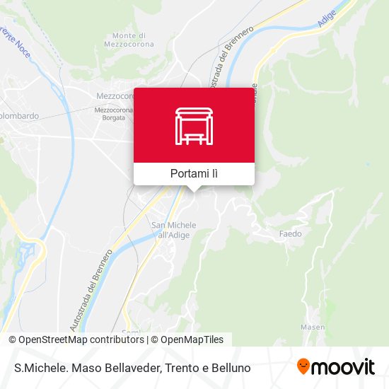 Mappa S.Michele. Maso Bellaveder