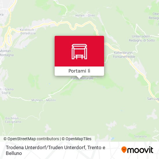 Mappa Trodena Unterdorf / Truden Unterdorf