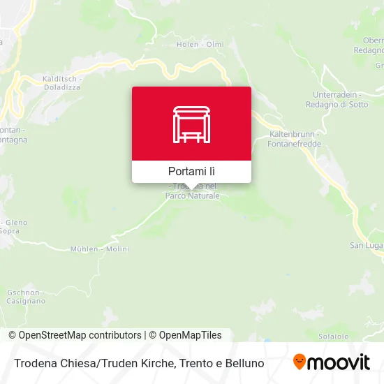 Mappa Trodena Chiesa/Truden Kirche