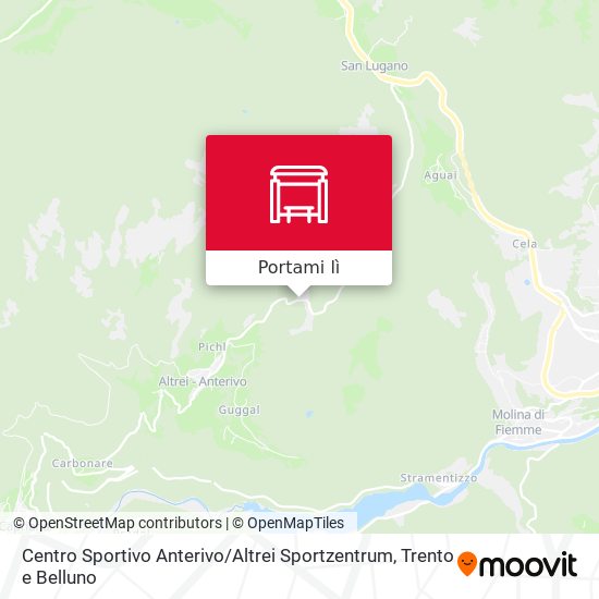 Mappa Centro Sportivo Anterivo / Altrei Sportzentrum