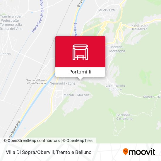Mappa Villa Di Sopra/Obervill