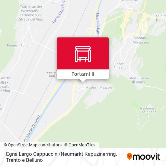 Mappa Egna Largo Cappuccini / Neumarkt Kapuzinerring