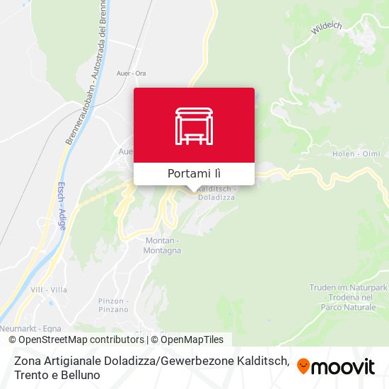 Mappa Zona Artigianale Doladizza / Gewerbezone Kalditsch
