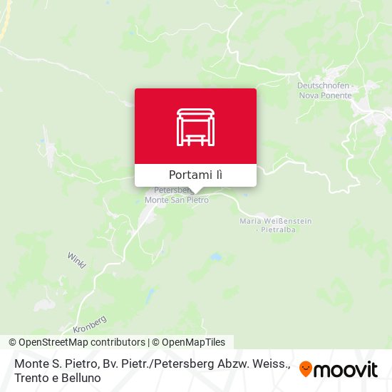 Mappa Monte S. Pietro, Bv. Pietr. / Petersberg Abzw. Weiss.