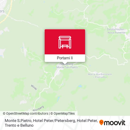 Mappa Monte S.Pietro, Hotel Peter / Petersberg, Hotel Peter