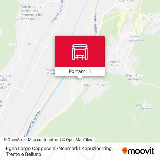 Mappa Egna Largo Cappuccini / Neumarkt Kapuzinerring
