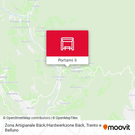 Mappa Zona Artigianale Bäck / Hardwerkzone Bäck