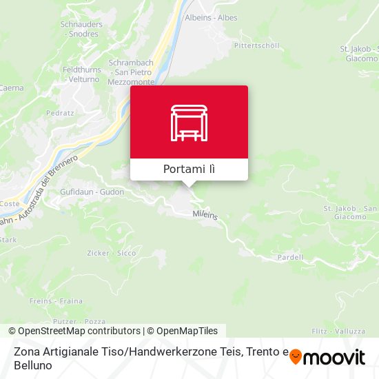 Mappa Zona Artigianale Tiso / Handwerkerzone Teis