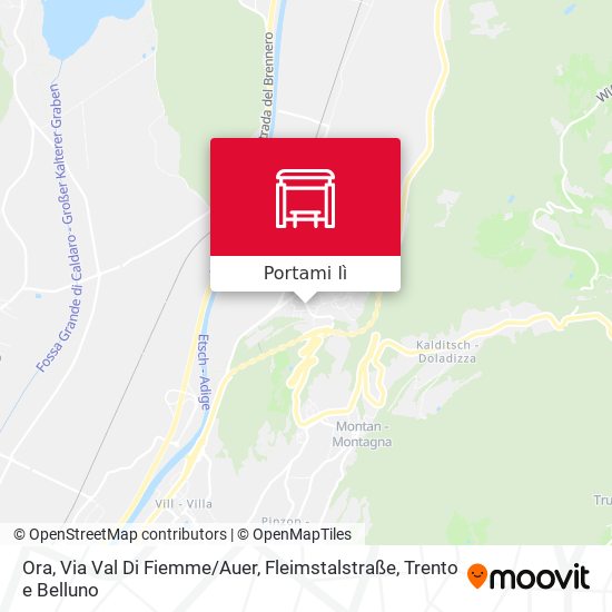 Mappa Ora, Via Val Di Fiemme / Auer, Fleimstalstraße
