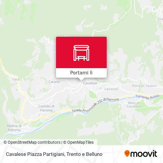 Mappa Cavalese Piazza Partigiani