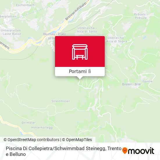 Mappa Piscina Di Collepietra / Schwimmbad Steinegg