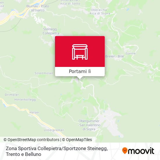 Mappa Zona Sportiva Collepietra / Sportzone Steinegg