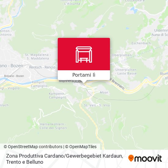 Mappa Zona Produttiva Cardano / Gewerbegebiet Kardaun