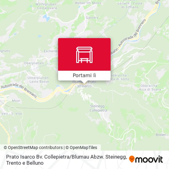 Mappa Prato Isarco Bv. Collepietra / Blumau Abzw. Steinegg