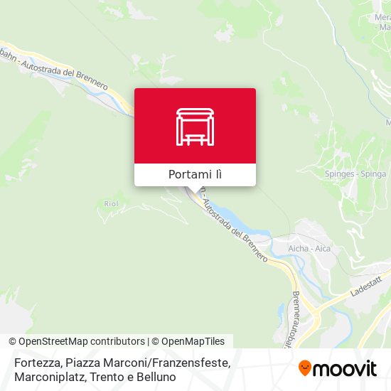Mappa Fortezza, Piazza Marconi / Franzensfeste, Marconiplatz