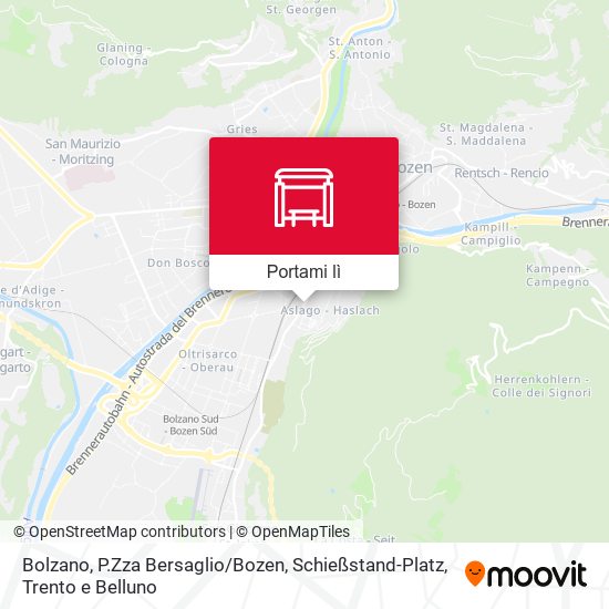 Mappa Bolzano, P.Zza Bersaglio / Bozen, Schießstand-Platz