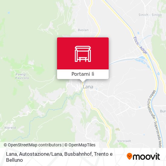 Mappa Lana, Autostazione / Lana, Busbahnhof