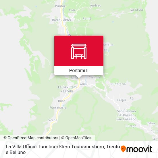 Mappa La Villa Ufficio Turistico / Stern Tourismusbüro