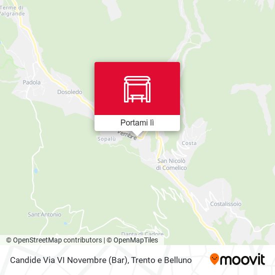 Mappa Candide Via VI Novembre (Bar)