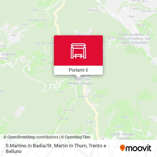 Mappa S.Martino In Badia / St. Martin In Thurn