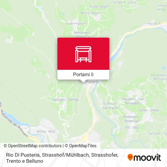 Mappa Rio Di Pusteria, Strasshof / Mühlbach, Strasshofer