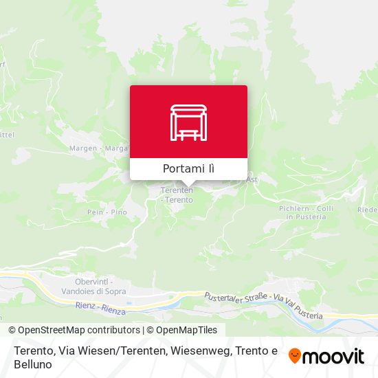 Mappa Terento, Via Wiesen / Terenten, Wiesenweg