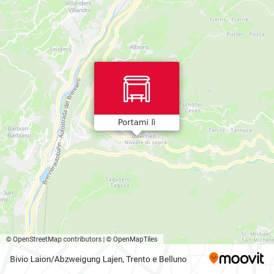 Mappa Bivio Laion/Abzweigung Lajen