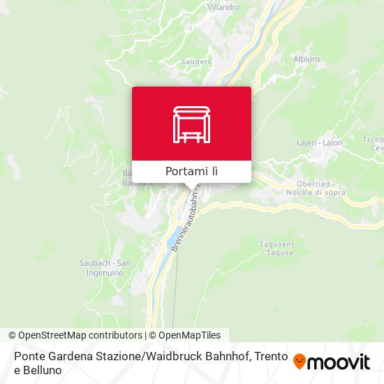 Mappa Ponte Gardena Stazione / Waidbruck Bahnhof