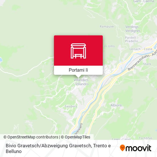 Mappa Bivio Gravetsch / Abzweigung Gravetsch