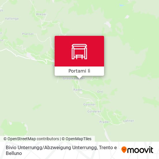 Mappa Bivio Unterrungg / Abzweigung Unterrungg