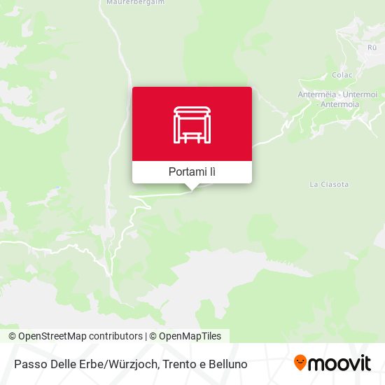 Mappa Passo Delle Erbe/Würzjoch