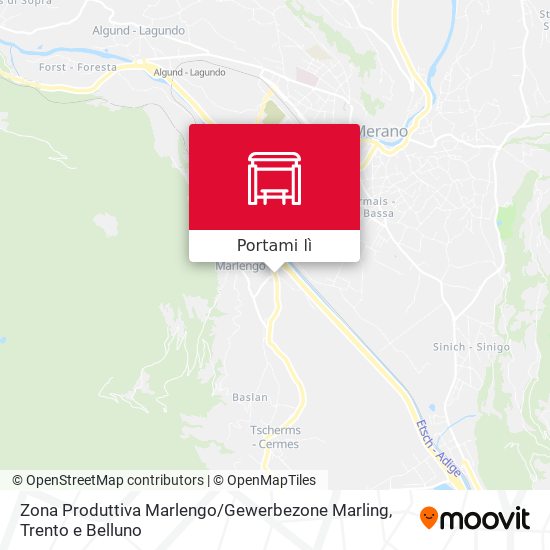 Mappa Zona Produttiva Marlengo / Gewerbezone Marling