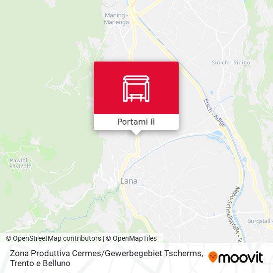 Mappa Zona Produttiva Cermes / Gewerbegebiet Tscherms