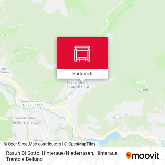 Mappa Rasun Di Sotto, Hinteraue / Niederrasen, Hinteraue