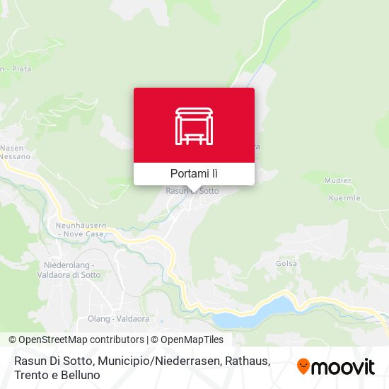Mappa Rasun Di Sotto, Municipio / Niederrasen, Rathaus
