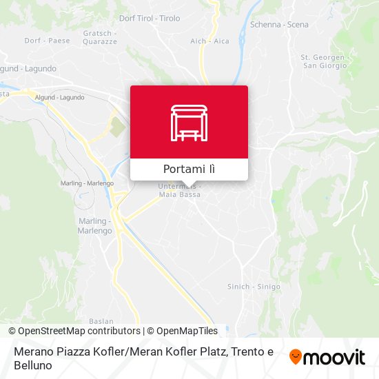 Mappa Merano Piazza Kofler / Meran Kofler Platz