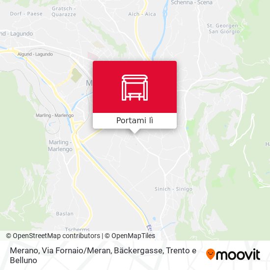 Mappa Merano, Via Fornaio / Meran, Bäckergasse