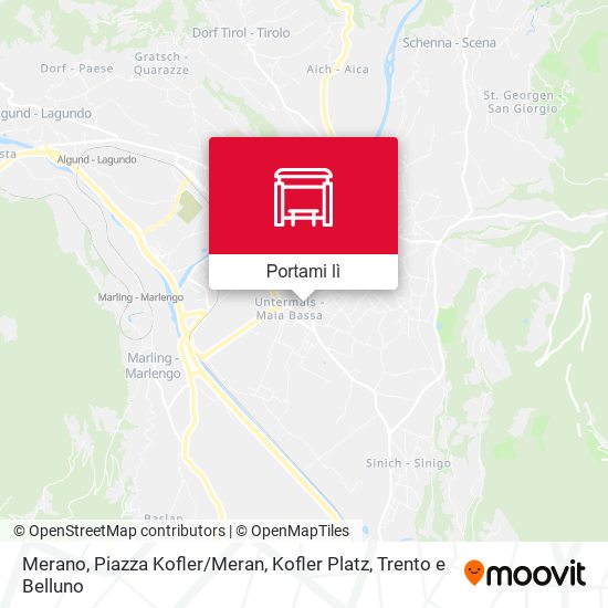 Mappa Merano, Piazza Kofler / Meran, Kofler Platz