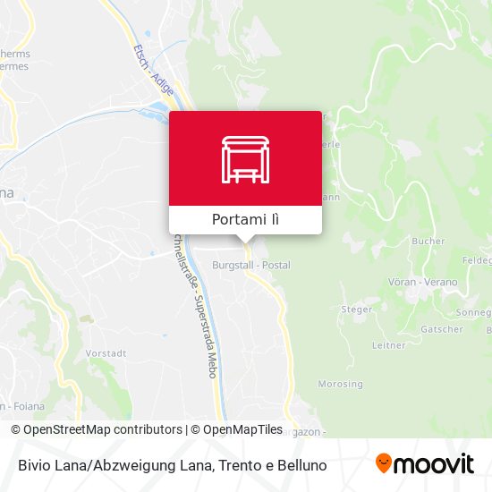 Mappa Bivio Lana/Abzweigung Lana