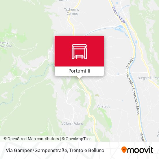 Mappa Via Gampen/Gampenstraße