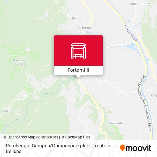 Mappa Parcheggio Gampen / Gampenparkplatz