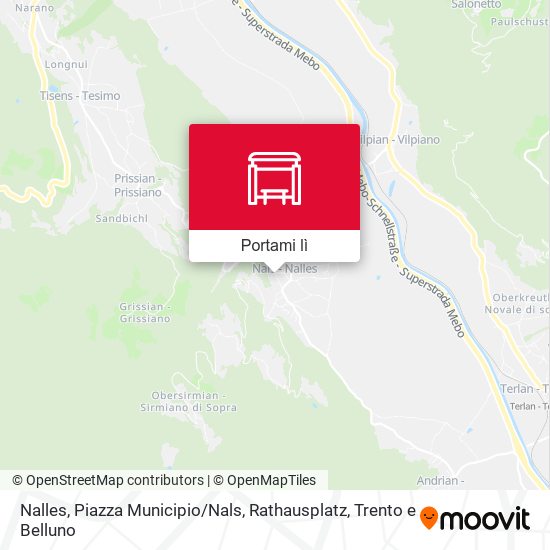 Mappa Nalles, Piazza Municipio / Nals, Rathausplatz
