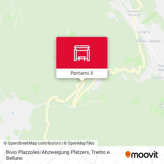 Mappa Bivio Plazzoles / Abzweigung Platzers