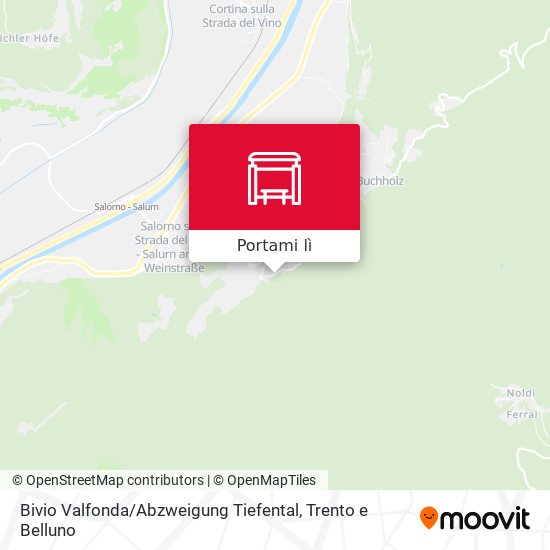 Mappa Bivio Valfonda / Abzweigung Tiefental