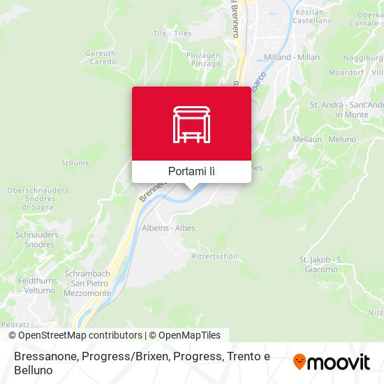 Mappa Bressanone, Progress / Brixen, Progress