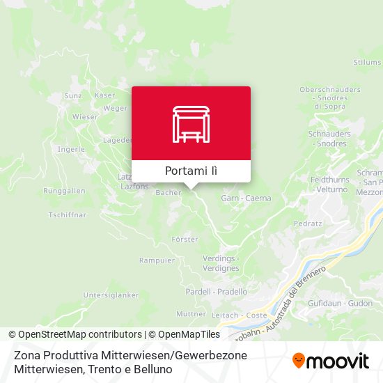 Mappa Zona Produttiva Mitterwiesen / Gewerbezone Mitterwiesen