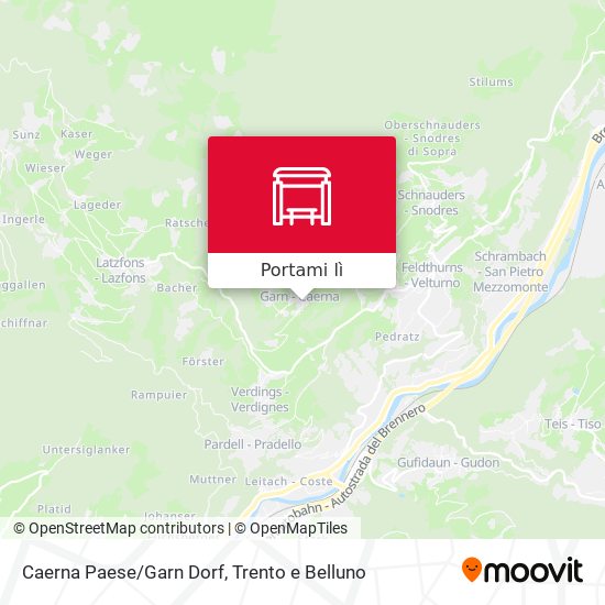 Mappa Caerna Paese/Garn Dorf